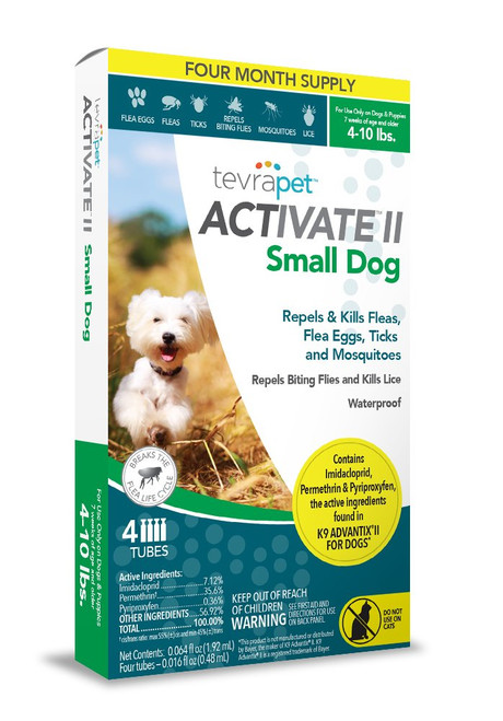 TevraPet Activate II Flea and Tick Topical, 4 Count