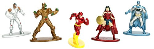 JADA Nano Metalfigs DC Comics 5 Pack: Pack 1  (Batman Rebirth, Cyborg, Wonder Woman, The Flash, Parademon)