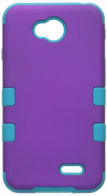 Asmyna TUFF Hybrid Phone Protector Cover for LG VS450PP Optimus Exceed 2 - Retail Packaging - Purple/Teal Asmyna TUFF Hybrid Phone Protector Cover for LG VS450PP Optimus Exceed 2 - Retail Packaging - Purple/Teal