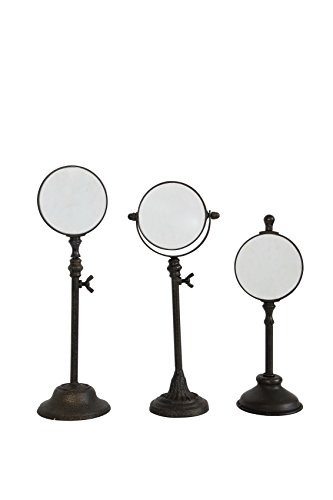 Creative Co-op Metal Magnifying Glasses on Stands (Set of 3 Sizes)