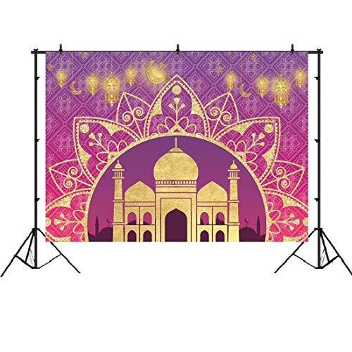 Arabian Nights Moroccan Party theme Backdrop Magic Genie Aladdin's Lamp Photography Background Happy Birthday for Kids Newborn Baby Baby Shower Party Decorations Cake Table Banner Photo Studio Props 7