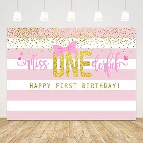 1st Birthday Backdrop Girl Miss Onederful First Birthday Background Pink and Gold Princess 1 Year Old Birthday Backdrop Photography Baby Shower Banner Girl 1st Birthday Photo Props Party Favors 7x5ft 1st Birthday Backdrop Girl Miss Onederful First Birthday Background Pink and Gold Princess 1 Year Old Birthday Backdrop Photography Baby Shower Banner Girl 1st Birthday Photo Props Party Favors 7x5ft