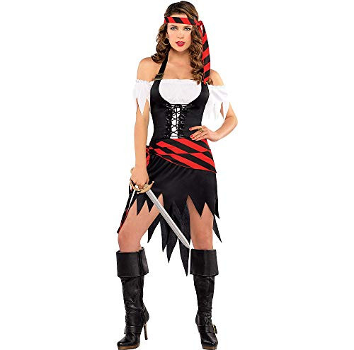 AMSCAN Rogue Maiden Pirate Halloween Costume for Women, Large, with Included Accessories
