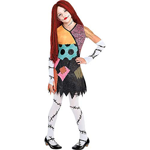 Party City The Nightmare Before Christmas Sally Halloween Costume for Girls, Large, with Included Accessories