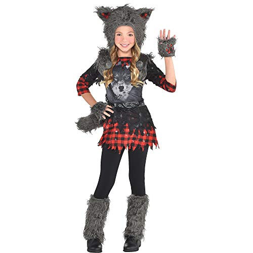 amscan Girls She Wolf Costume - X-Large (14-16), Black
