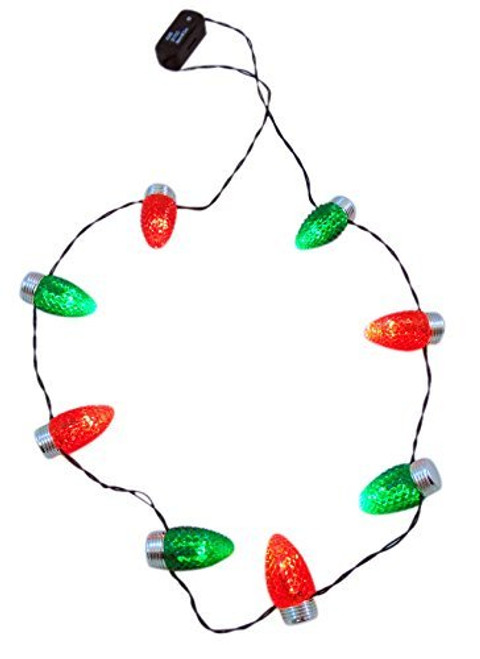 Classic Flashing Christmas Light Necklace Flashing LED Holiday Party Wear