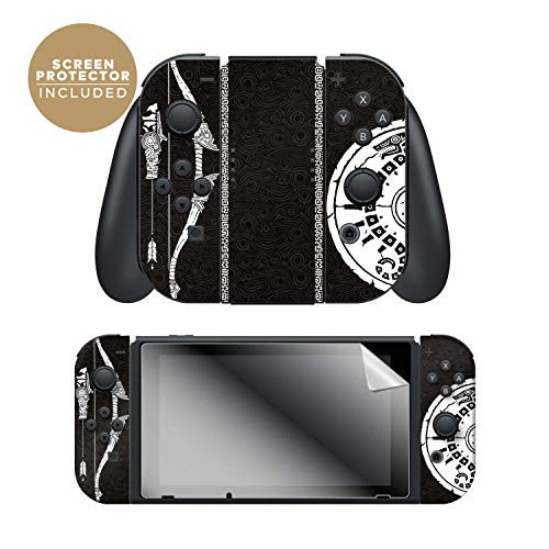 Controller Gear Nintendo Switch Skin & Screen Protector Set - Joy-Con - The Legend of Zelda: Breath of The Wild - "Link Half Tone" - Nintendo Switch