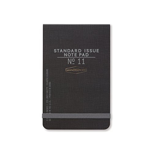 DesignWorks Ink Standard Issue Ledger Note Pad No. 11, Black
