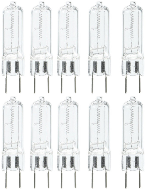 Anyray A1710Y (10)-Bulbs G8 100W 100 Watt 130V Halogen T4 Light G8 Bulbs 120V GY8.6 lamps