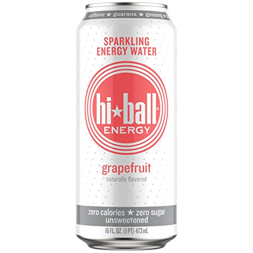 Hiball Energy Grapefruit Sparkling Energy Water, Zero Sugar and Zero Calorie Energy Drink, 16 Fluid Ounce Cans, 8 Count