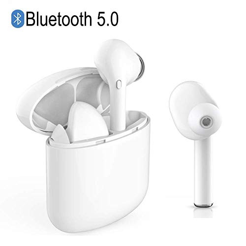 True Wireless Bluetooth Headphones, in-Ear 5.0 Wireless Earbuds Stereo Bluetooth Headset with Microphone Anti-Sweat Sports Earbuds, Earphones Compatible for Android/Phone