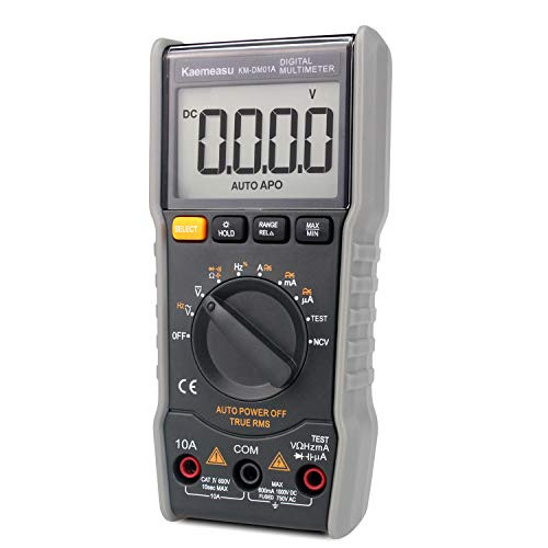 Digital Multimeter,6000 Count Mini DC/AC Voltage Current Capacitance Resistance NCV True RMS Diode Tester with Zero Line/FireWire Measurement(TEST) Electronic Maintenance instrument Tools, KM-DM01A 