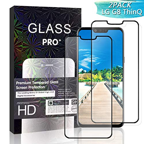 JKPNK LG G8 ThinQ Screen Protector [2 Pack], Tempered Glass Screen Protector[Anti-Glare] Full Coverage HD Anti-Scratch [Bubble-Free] Screen Protector for LG G8 ThinQ