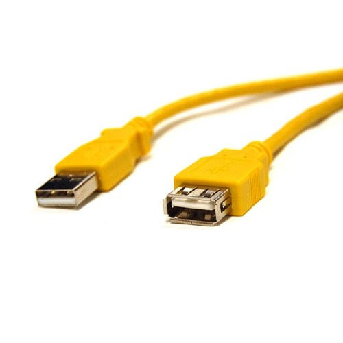 Zagall USB 2.0 Cable - USB 2.0 Extension Cable, Type A Male to Type A Female - 6 Feet (Yellow)