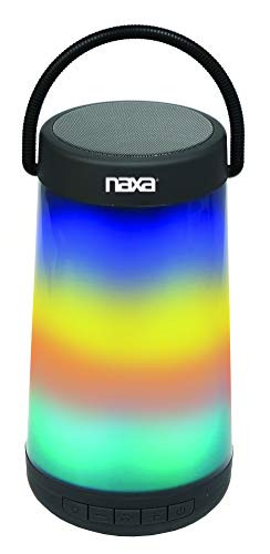 NAXA Electronics NAS-3101 Vibe Series Bluetooth Speaker and MP3 Player with LED Flashing Lights, Black