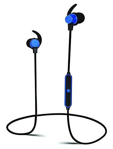 NAXA Electronics NE-972 Bluetooth Earphones with Ear-Hook Design with Built-in Microphone, Blue