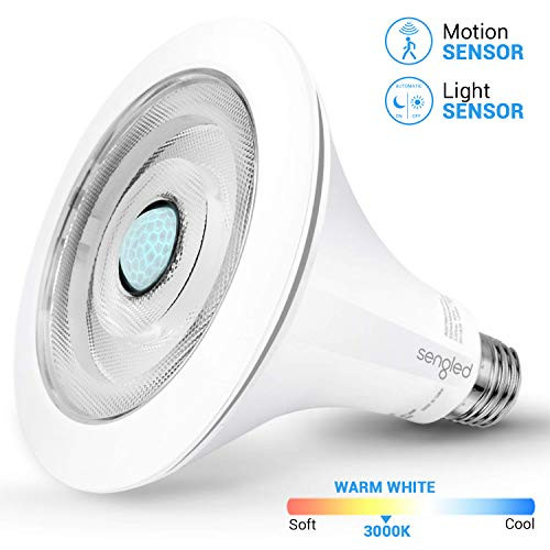 Sengled Smartsense Motion Sensor & Light Sensor Bulb Outdoor Waterproof LED Flood Light Bulb Dusk to Dawn Warm White 3000K (3rd Gen) PAR38 E26 Lamp, 1 Pack