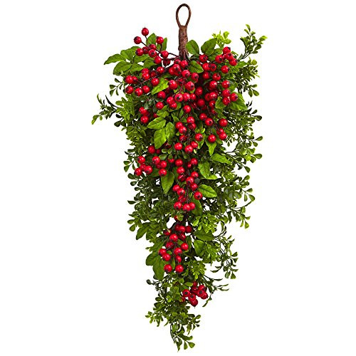 Nearly Natural 4562 26 Berry Boxwood Teardrop