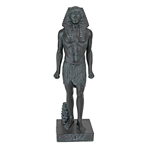 Design Toscano Roman Antinous as Egyptian God Osiris Statue, 9 Inch, Black