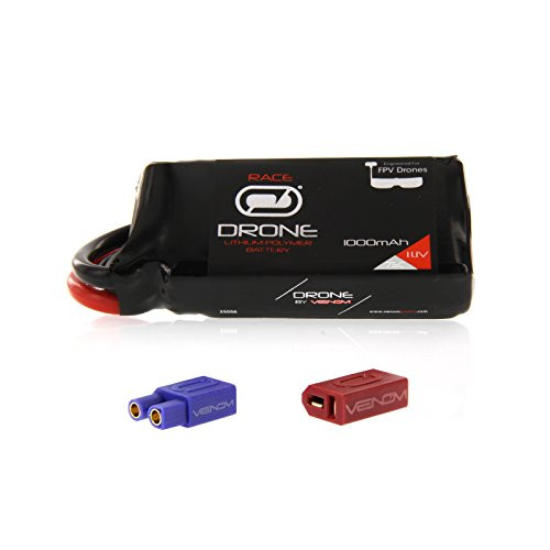 Venom 75C 3S 1000mAh 11.1V Drone Racing LiPo with Universal 2.0 Plug (XT60/Deans/EC3)