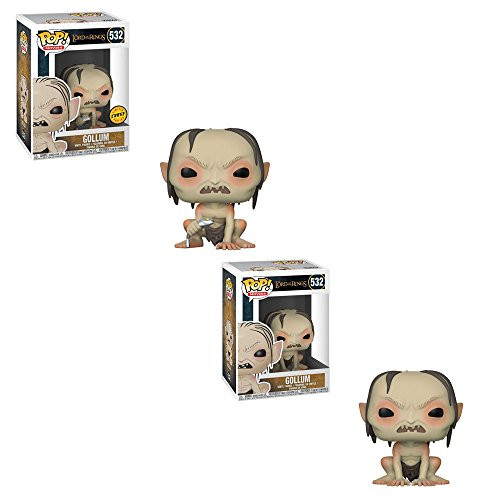 POP! Movies The Lord of the Rings: Gollum LIMITED EDITION CHASE and Gollum NON CHASE Toy Action Figure - 2 POP BUNDLE