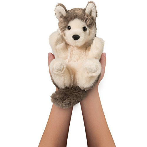 Douglas Toys Grey and White Lil Handful Stuffed Animal Toy - 6 Inches