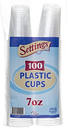 [1200 Pack] Settings 7 Oz Clear Disposable Plastic Drinking Cups Great for Juice, Water, Soda, Beer, Use at Party, Home, Office, Picnic, BBQ, Or Event, 12 Packs of 100 (1 Case)