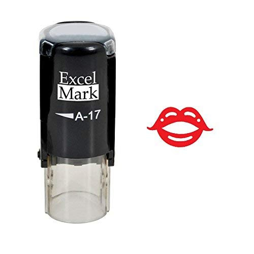 LIPS - ExcelMark Self-Inking Rubber Stamp - Red Ink