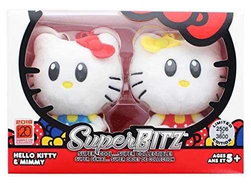 Superbitz Hello Kitty 4 Plush Twin Sisters 2-Pack - Hello Kitty & Mimmy
