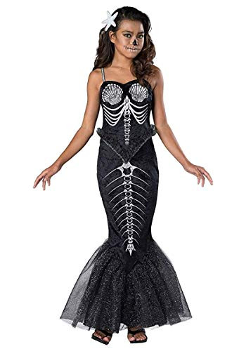 InCharacter Skeleton Mermaid Girls Tween Costume Large