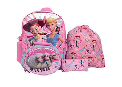 Toy Story 4 Bo Peep and Jessie 5 Piece Backpack Set