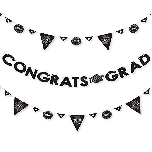 Big Dot of Happiness Graduation Cheers - 2019 Graduation Party Letter Banner Decoration - 36 Banner Cutouts and Congrats Grad Banner Letters