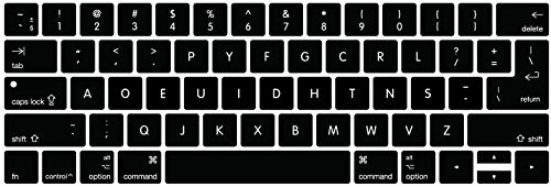 Allytech 2016-NEW Dvorak Ultra Thin Silicone Keyboard Cover Skin Protector for MacBook Pro 13" or 15" with Touch Bar A1706, A1707 (2016 Release, Both EU&US Keyboard Layout), Dvorak