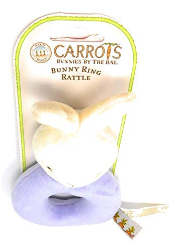 Bunnies by the Bay Carrots Lavender Bunny Baby Rattle