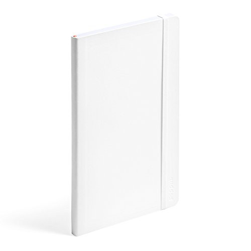 Poppin White Medium Soft Cover Notebook, 5 x 8.25 inches