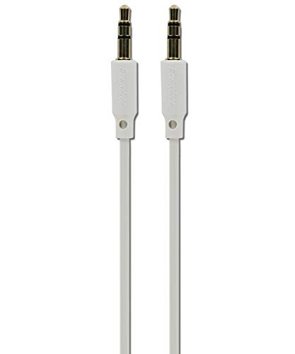 Premier Energizer Auxiliary Audio AUX Cable, 4 ft, White