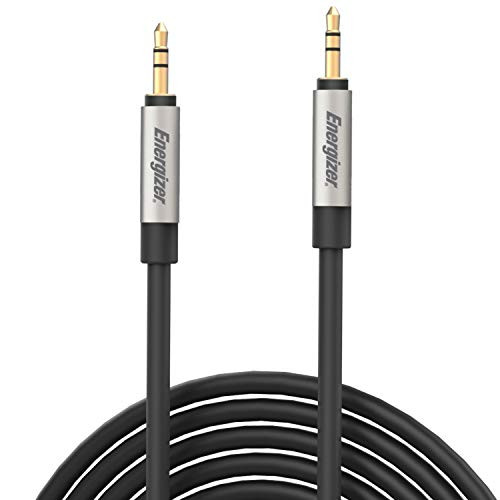 Premier Energizer Ultimate AUX Cable 10ft Auxiliary 3.5mm Jack Audio Cord Male to Male Metal Tip, Black 10 Feet