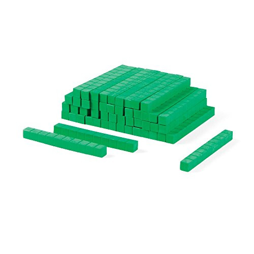 hand2mind Green Foam Base Ten Blocks, Rods (Pack of 50)
