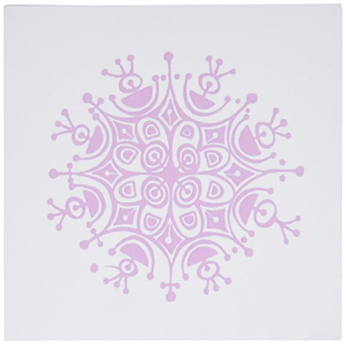 3dRose Pink Snowflake - Greeting Cards, 6 x 6 inches, set of 12 (gc_11087_2)