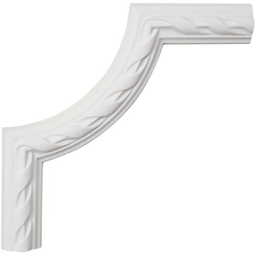 Ekena Millwork PML10X10JA Reeded Acanthus Leaf Panel Molding Corner, 10-Inch x 10-Inch x 3/4-Inch