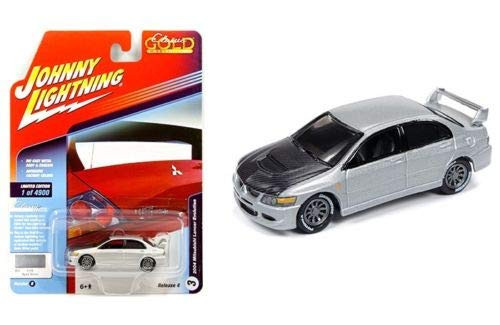 Johnny Lightning 2004 Mitsubishi Lancer Evolution EVO Silver 1/64 Scale JLCP7176