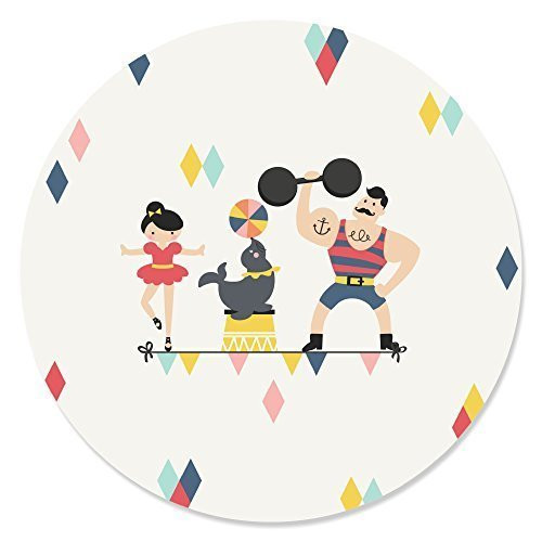 Big Dot of Happiness Carnival Circus - Cirque du Soiree - Baby Shower or Birthday Party Circle Sticker Labels - 24 Count Big Dot of Happiness Carnival Circus - Cirque du Soiree - Baby Shower or Birthday Party Circle Sticker Labels - 24 Count