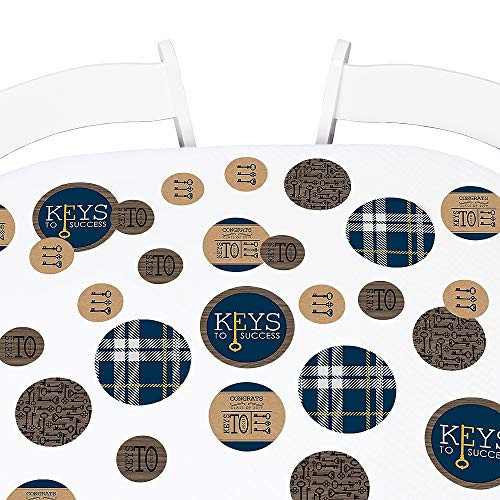 Big Dot of Happiness Grad Keys to Success - 2019 Graduation Party Giant Circle Confetti - Graduation Party Decorations - Large Confetti 27 Count