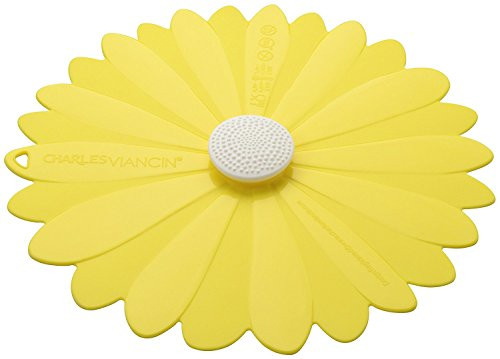 Charles Viancin Silicone Daisy Yellow Lid - Small 6"