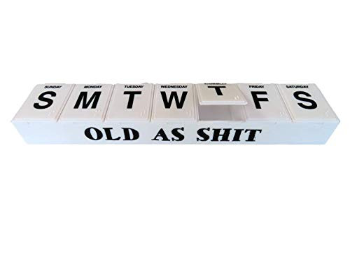 Clear Canyons Over-Sized Funny Pill Box for Over The Hill Birthday Gag Gift for Men or Women
