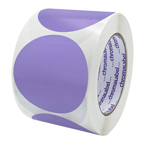 ChromaLabel 3 inch Color-Code Dot Labels | 500/Roll (Lavender)