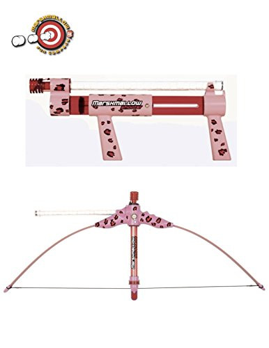 Bundle of 2 Items: Marshmallow Cheetah Shooter with Sling Bow and Mallow