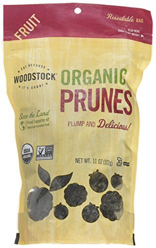 Woodstock Prunes, Organic, California Pitted, 11-Ounce (Pack of 2)