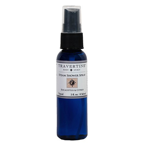 Travertine Spa Steam Shower Spray, Eucalyptus and Citrus, 2 oz.