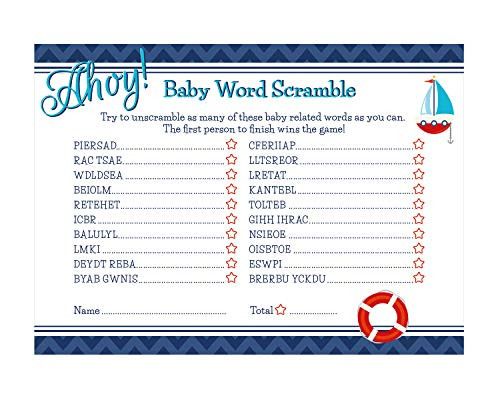 Ahoy Baby Word Scramble Game - 24 count